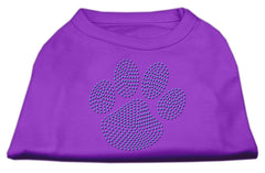 Blue Paw Rhinestud Shirt Purple XXXL(20)
