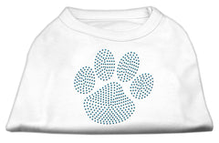 Blue Paw Rhinestud Shirt White XXXL(20)