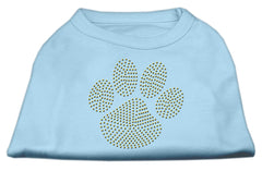 Gold Paw Rhinestud Shirt Baby Blue XXXL(20)