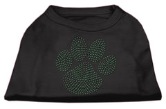 Green Paw Rhinestud Shirts Black XXXL(20)