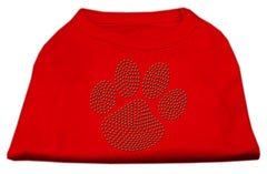 Green Paw Rhinestud Shirts Red XXXL(20)