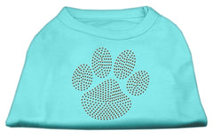 Orange Paw Rhinestud Shirts Aqua XXXL(20)