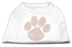 Orange Paw Rhinestud Shirts White XXXL(20)