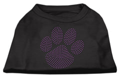 Purple Paw Rhinestud Shirts Black XXXL(20)