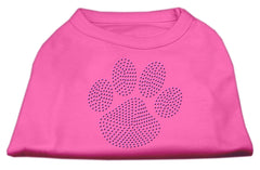 Purple Paw Rhinestud Shirts Bright Pink XXXL(20)