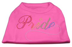 Rainbow Pride Rhinestone Shirts Bright Pink XXXL