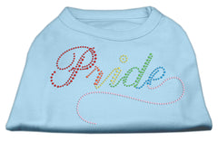 Rainbow Pride Rhinestone Shirts Baby Blue XXXL