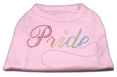Rainbow Pride Rhinestone Shirts Light Pink XXXL