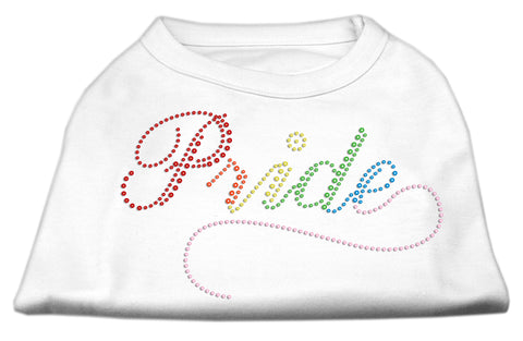 Rainbow Pride Rhinestone Shirts White XXXL