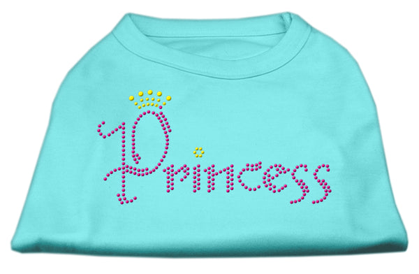 Princess Rhinestone Shirts Aqua XXXL