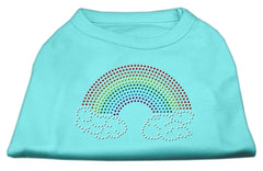 Rhinestone Rainbow Shirts Aqua XXXL