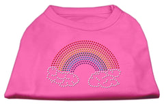 Rhinestone Rainbow Shirts Bright Pink XXXL