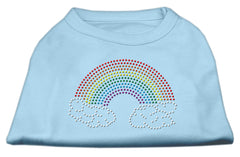 Rhinestone Rainbow Shirts Baby Blue XXXL