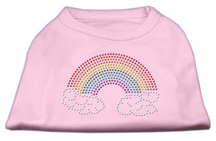 Rhinestone Rainbow Shirts Light Pink XXXL