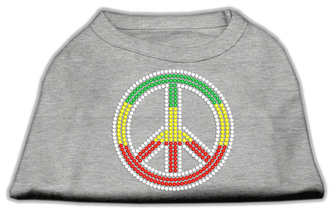 Rasta Peace Sign Shirts Grey XXXL