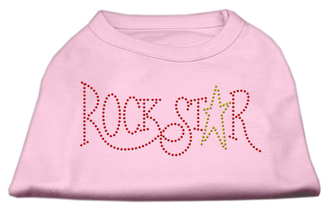 RockStar Rhinestone Shirts Light Pink XXXL(20)
