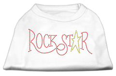 RockStar Rhinestone Shirts White XXXL(20)