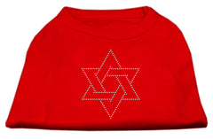 Star of David Rhinestone Shirt   Red XXXL(20)