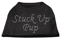 Stuck Up Pup Rhinestone Shirts Black XXXL(20)