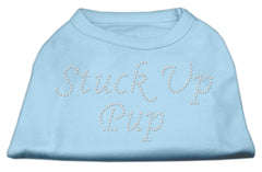 Stuck Up Pup Rhinestone Shirts Baby Blue XXXL(20)