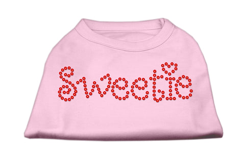 Sweetie Rhinestone Shirts Light Pink XXXL(20)