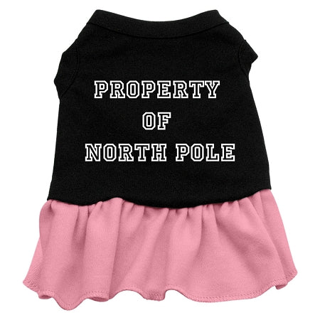 Property of North Pole Screen Print Dress Black with Pink XXXL (20)