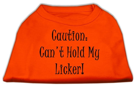Can't Hold My Licker Screen Print Shirts Orange XXXL