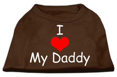 I Love My Daddy Screen Print Shirts Brown XXXL (20)