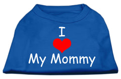 I Love My Mommy Screen Print Shirts Blue XXXL (20)