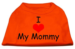 I Love My Mommy Screen Print Shirts Orange XXXL (20)