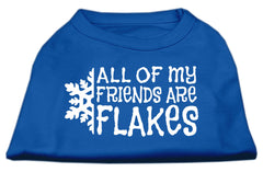 All my Friends are Flakes Screen Print Shirt Blue XXXL