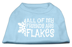 All my friends are Flakes Screen Print Shirt Baby Blue XXXL(20)