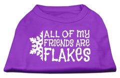 All my friends are Flakes Screen Print Shirt Purple XXXL(20)