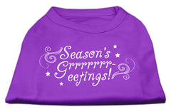 Seasons Greetings Screen Print Shirt Purple XXXL