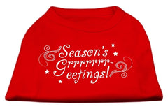 Seasons Greetings Screen Print Shirt Red XXXL