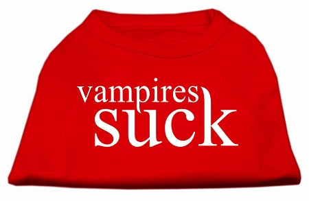 Vampires Suck Screen Print Shirt Red XXXL(20)
