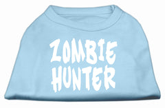 Zombie Hunter Screen Print Shirt Baby Blue XXXL