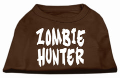 Zombie Hunter Screen Print Shirt Brown XXXL
