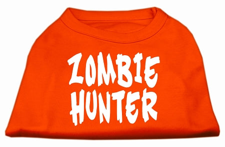 Zombie Hunter Screen Print Shirt Orange XXXL