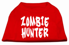 Zombie Hunter Screen Print Shirt Red XXXL