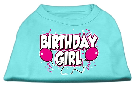 Birthday Girl Screen Print Shirts Aqua XXXL