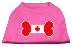 Bone Shaped Canadian Flag Screen Print Shirts Bright Pink XXXL(20)