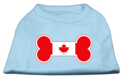 Bone Shaped Canadian Flag Screen Print Shirts Baby Blue XXXL(20)