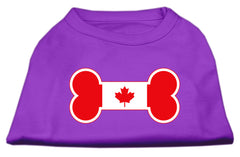 Bone Shaped Canadian Flag Screen Print Shirts Purple XXXL(20)