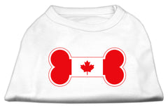 Bone Shaped Canadian Flag Screen Print Shirts White XXXL(20)
