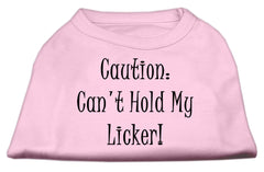 Can't Hold My Licker Screen Print Shirts Light Pink XXXL
