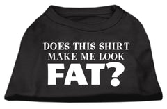 Does This Shirt Make Me Look Fat? Screen Printed Shirt Black  XXXL