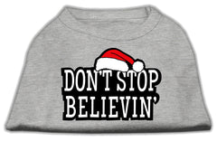 Don't Stop Believin' Screenprint Shirts Grey XXXL