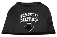 Happy Meter Screen Printed Dog Shirt Black  XXXL