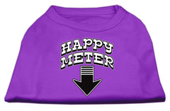 Happy Meter Screen Printed Dog Shirt Purple XXXL